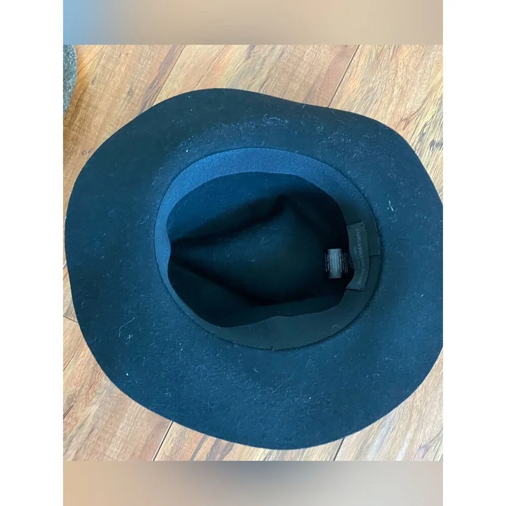 Zadig & Voltaire Deluxe Black 100% Wool Steva Fedora Hat